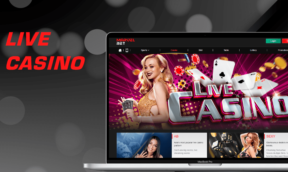 Games available to players from India in the live casino section of Marvelbet