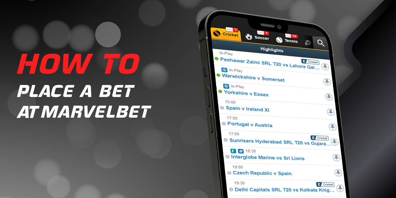 Step-by-step instructions on how to bet at MarvelBet personal account