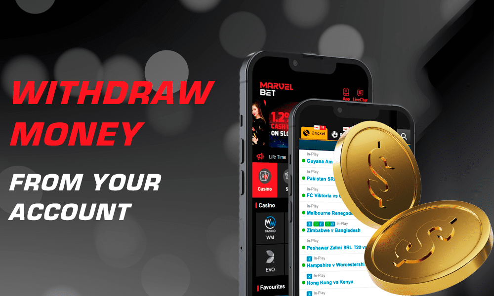 A step-by-step instruction on how to withdraw funds from Marvelbet